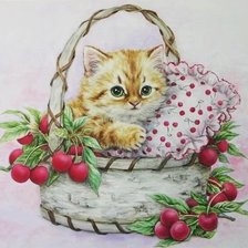 Схема вышивки «Котёнок»