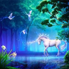 Схема вышивки «единорог»