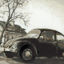 Схема вышивки «Старая фотография. Жук»