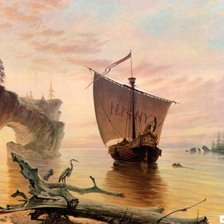 Схема вышивки «Парусник»