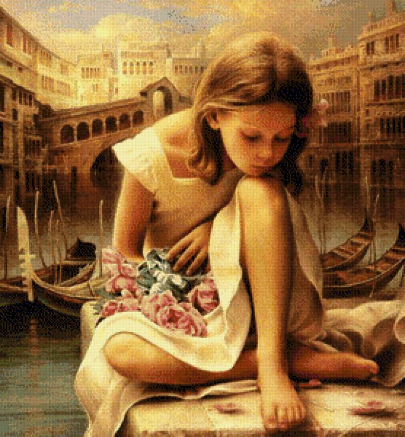 Девочка - пейзаж, девочка, ребенок - предпросмотр