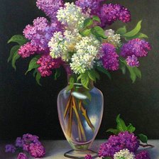 Схема вышивки «Сирень»