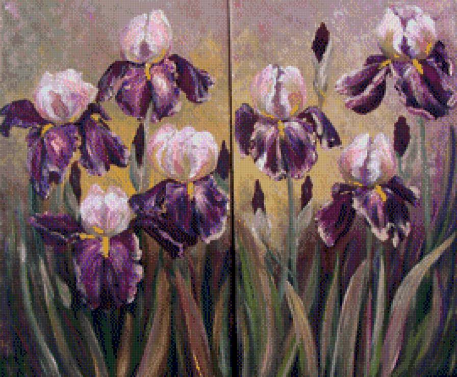 Irysy - irysy, kwiaty - предпросмотр