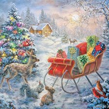 Схема вышивки «ники боэм 22 рождество для зверят»