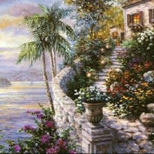 Схема вышивки «ники боэм 24 лестница к дому»