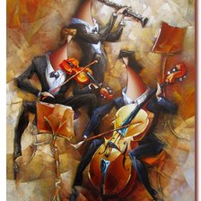 Схема вышивки «Музыканты»