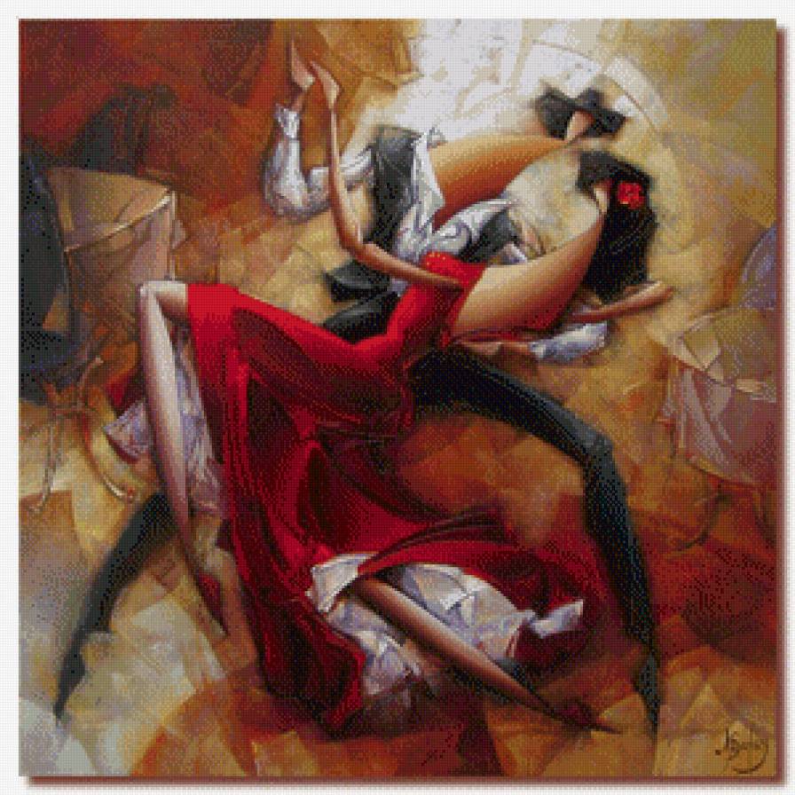 Танец - художник, nathan brutsky, картина - предпросмотр