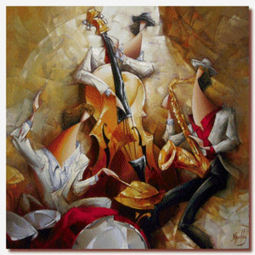 Джаз - картина, художник, nathan brutsky - предпросмотр