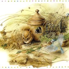 Схема вышивки «сказочная белочка»