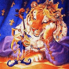 Схема вышивки «Тигр и шут»