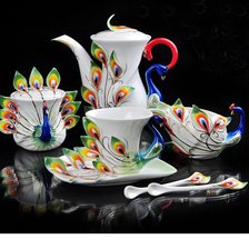 Схема вышивки «Посуда с павлинами»