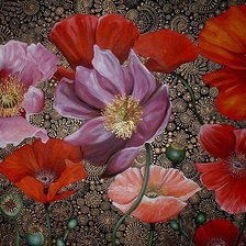 Схема вышивки «маки»