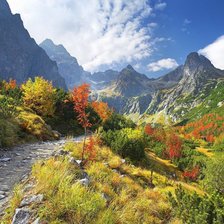 Схема вышивки «Осень в горах»