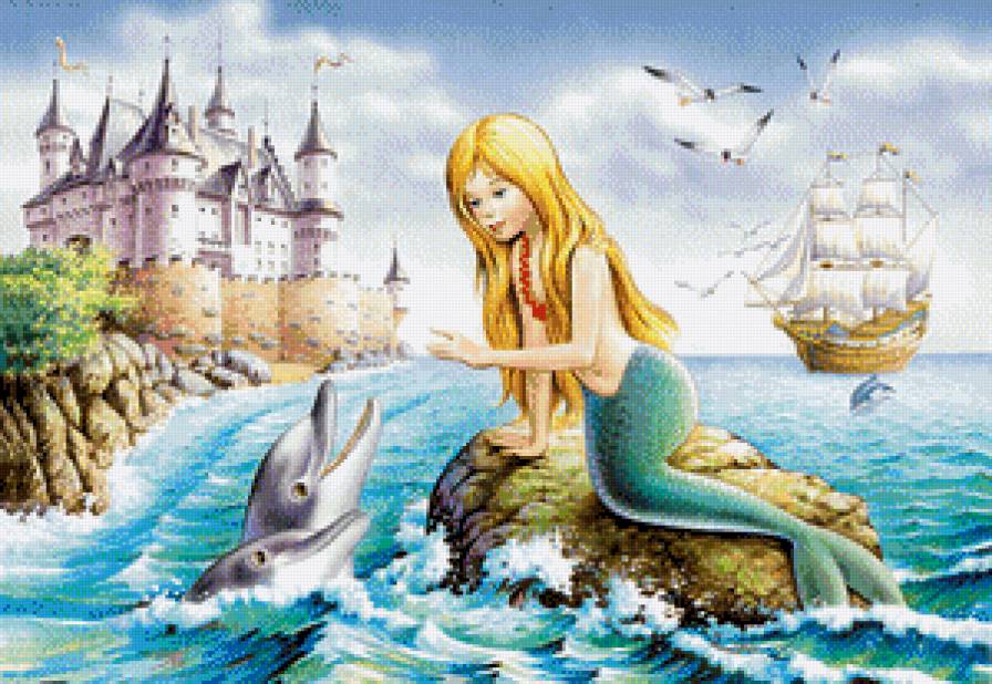 Девочка Русалочка - русалка, сказка - предпросмотр