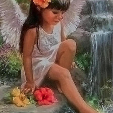 Схема вышивки «ангелочек»