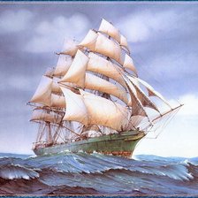 Схема вышивки «море»