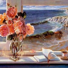 Схема вышивки «Море за окном»