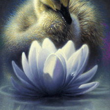 Схема вышивки «Маленький лебедь»