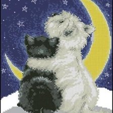 Схема вышивки «котята»