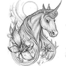 Схема вышивки «единорог»