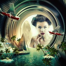 Схема вышивки «Detergent With Ocean Breeze Scent»