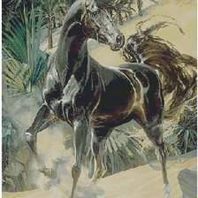 Схема вышивки «лошадь серая»