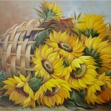 Схема вышивки «подсолнухи»