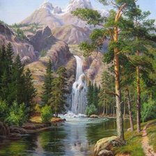 Схема вышивки «Водопад»