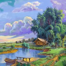 Схема вышивки «Вечер»