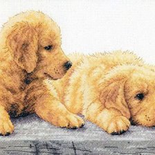 Схема вышивки «щенки»