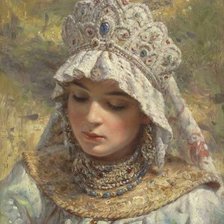 Схема вышивки «русская красавица»