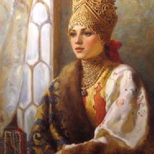 Схема вышивки «русская красавица»