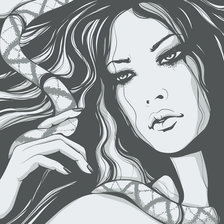 Схема вышивки «Девушка»