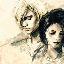 Схема вышивки «Парень с девушкой»