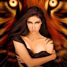 Схема вышивки «Взгляд тигра»