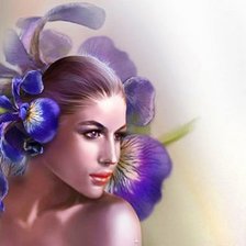 Схема вышивки «Девушка»