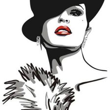 Схема вышивки «В шляпке»