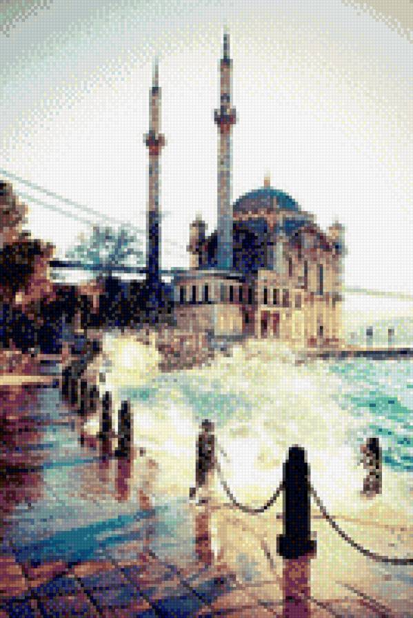 Мечеть Ортакёй - стамбул, мечеть, ортакей, турция - предпросмотр