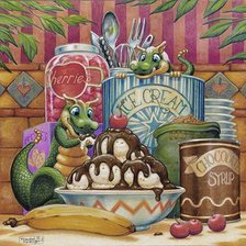 Схема вышивки «дракоша»