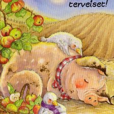 Схема вышивки «хрюша»