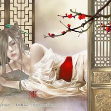 Схема вышивки «Сакура»