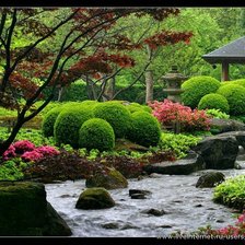 Схема вышивки «японский сад»