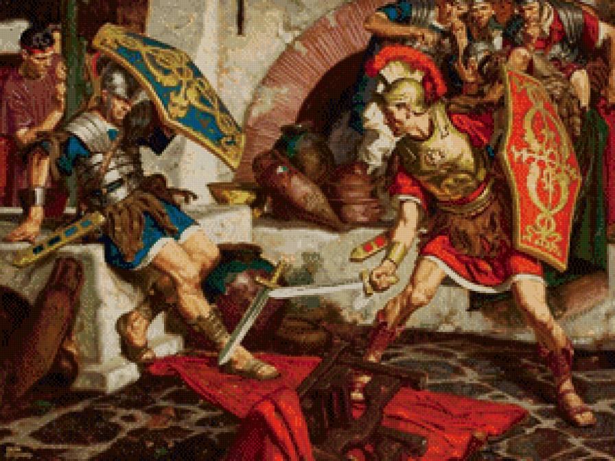 римляне - сражение, картина - предпросмотр
