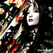 Схема вышивки «Девушка в кимано»