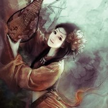 Схема вышивки «Девушка»