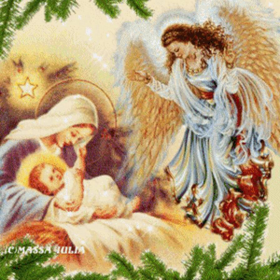 серия "рождество" - рождество.ангел.младенец.мать - предпросмотр