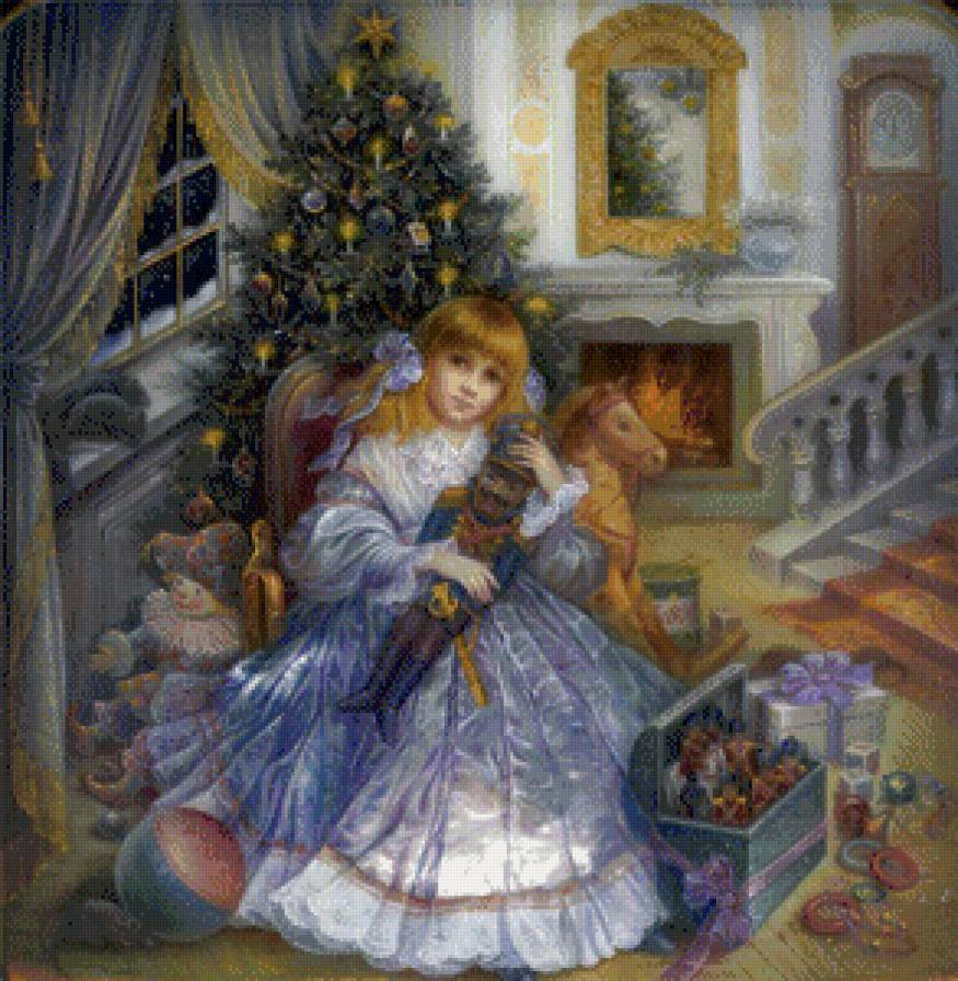 серия "рождество" - рождество.девочка.елка - предпросмотр