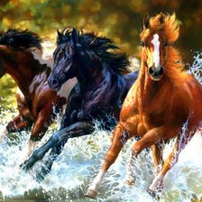 Схема вышивки «лошадь»