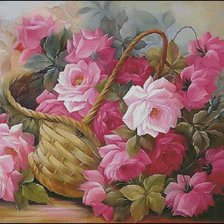 Схема вышивки «корзина цветов»