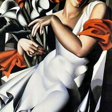 Схема вышивки «женский портрет Т. Де Лемпицка»